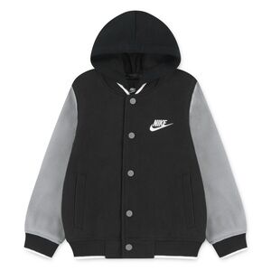 Nike Black and Gray Varsity Jacket